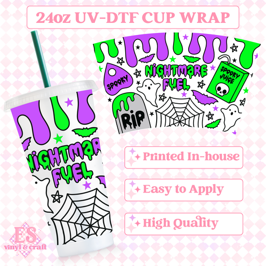 Nightmare Fuel - UVDTF 24oz Cold Cup Wrap image 0