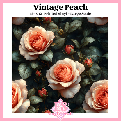 Vintage Peach - Small or Large Scale Options - 12" x 12" Sheet image 2