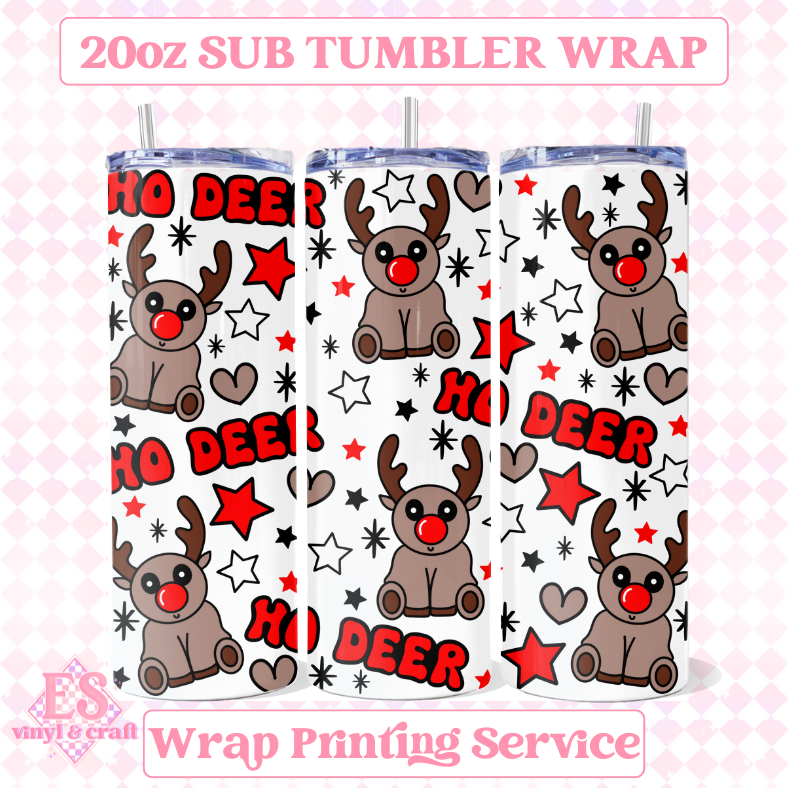 Ho Deer - Full 20oz Tumbler Sublimation Print image 0