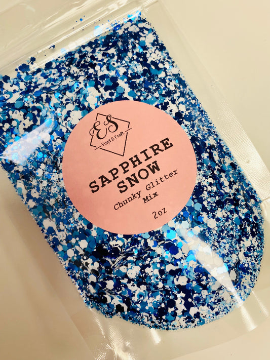 Sapphire Snow - Chunky Glitter Mix image 0