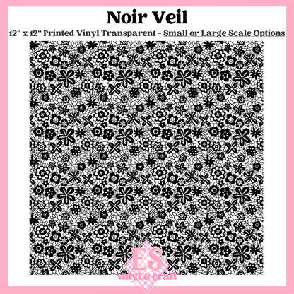 Noir Veil Transparent - Small or Large Scale Options - 12" x 12" Sheet image 0