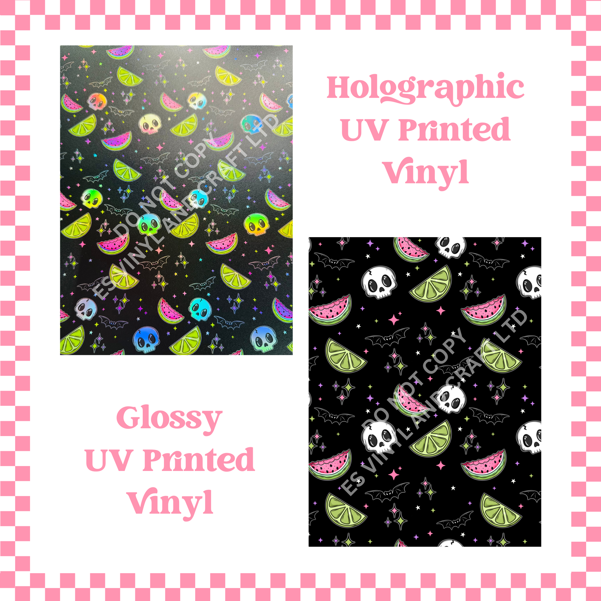 Spooky Summer (No Wording) - Holographic or Normal Printed Vinyl (A4 or 12"x12") image 0