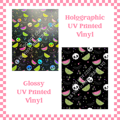 Spooky Summer (No Wording) - Holographic or Normal Printed Vinyl (A4 or 12"x12") image 0