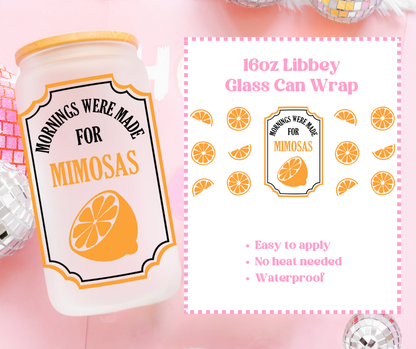 Cocktail 16oz Beer Can / Libbey UV-DTF Transfer image 3