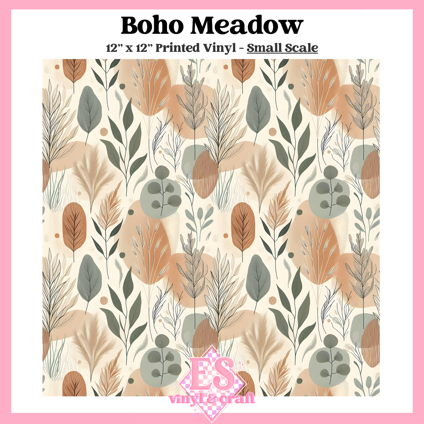 Boho Meadow - Small or Large Scale Options - 12" x 12" Sheet image 1