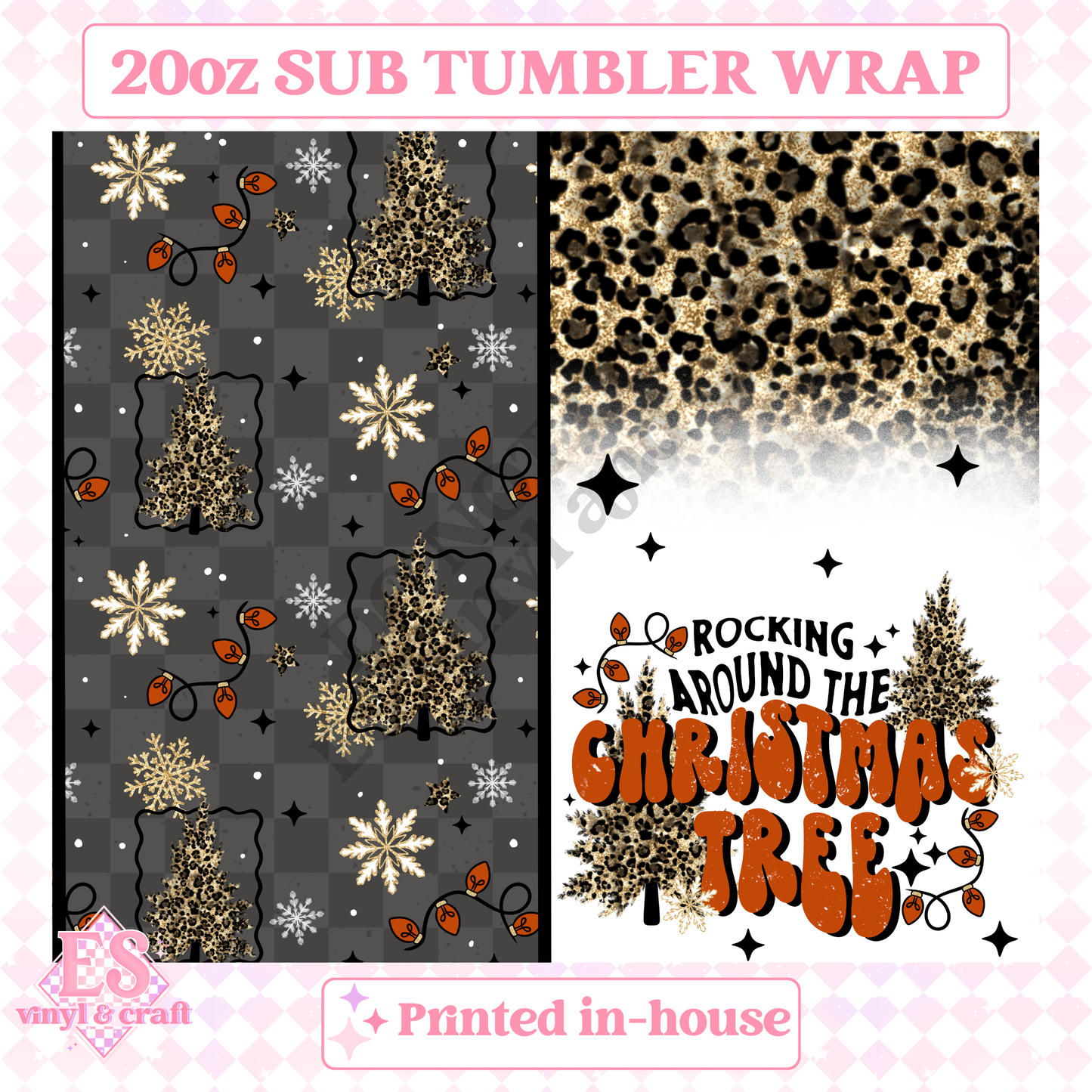 Rocking Around - Full 20oz Tumbler Sublimation Print image 1