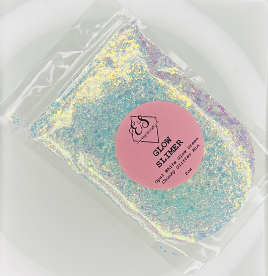 Glow Slimer - Glow in the Dark Chunky Opal Glitter Mix image 0