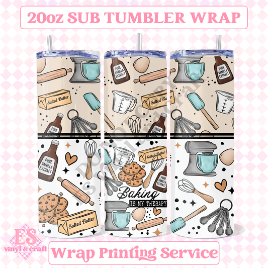 Baking - Full 20oz Tumbler Sublimation Print image 0