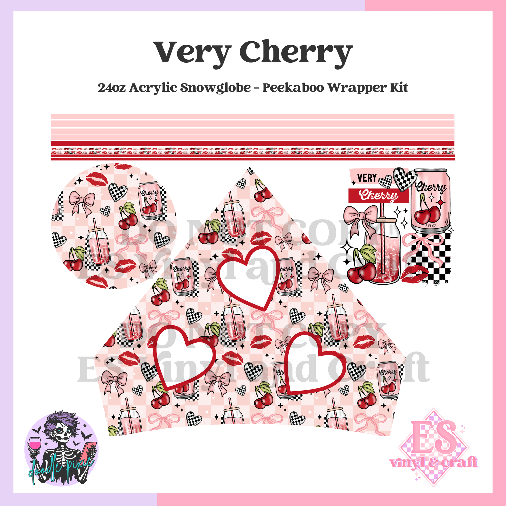 Very Cherry - 24oz Snowglobe Wrapper Kit image 1
