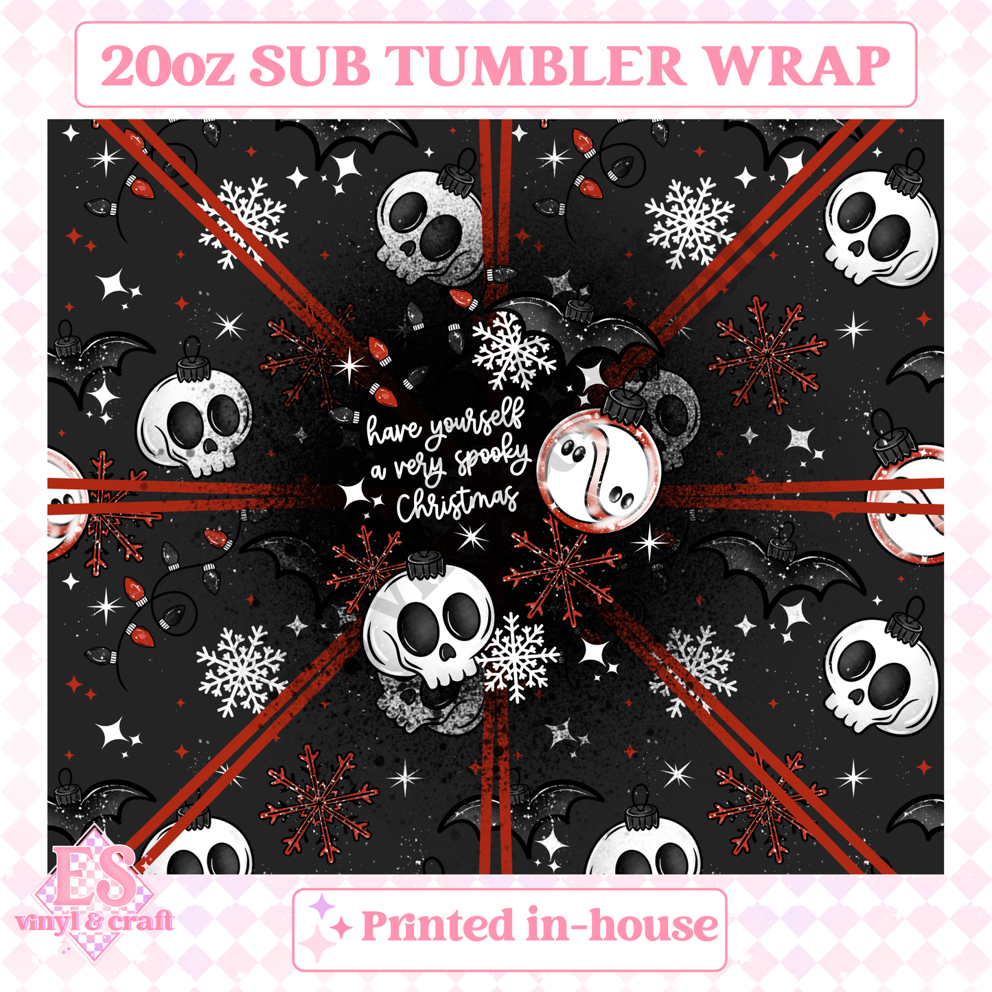 Very Spooky Christmas - Full 20oz Tumbler Sublimation Print image 1