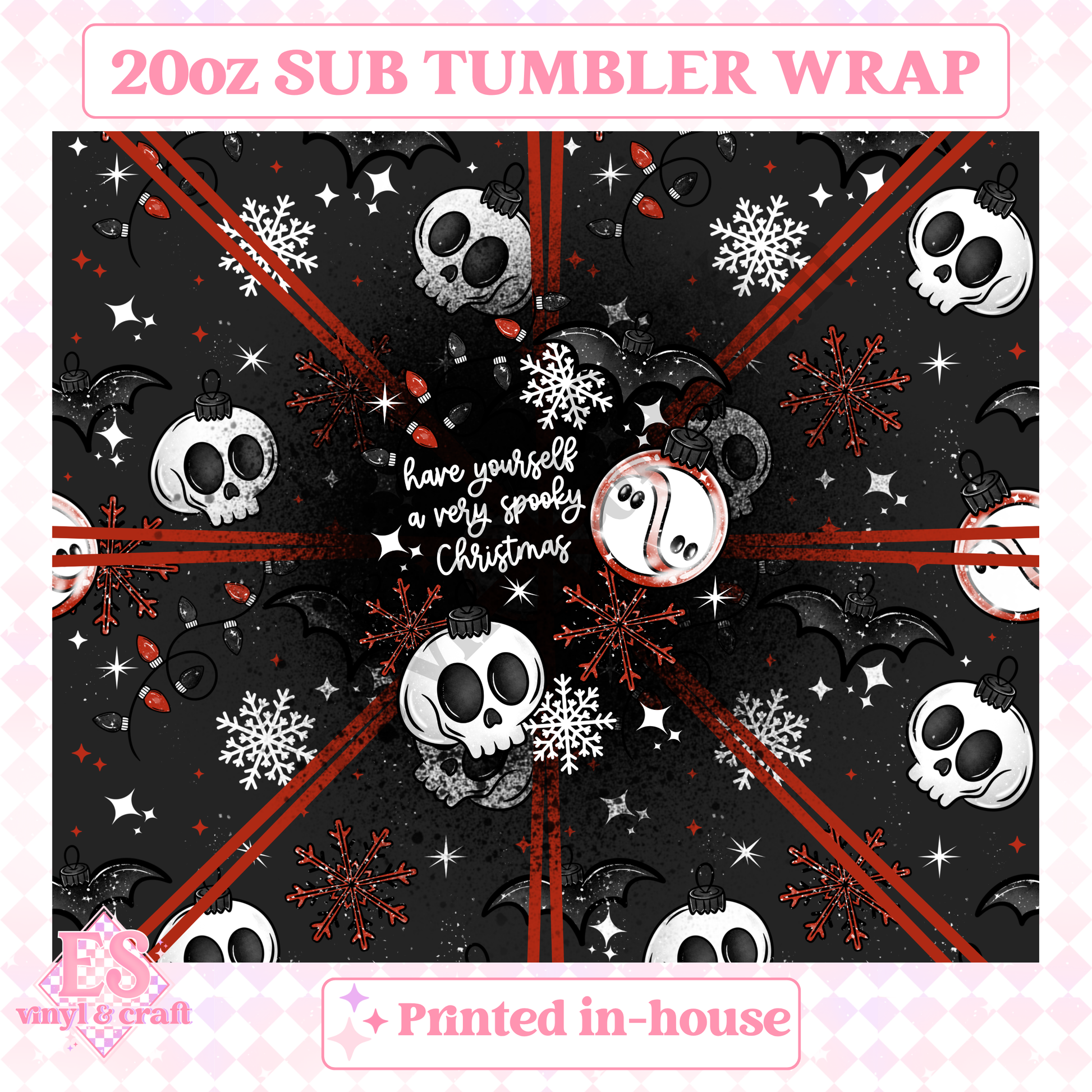 Very Spooky Christmas - Full 20oz Tumbler Sublimation Print image 1