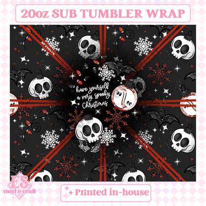 Very Spooky Christmas - Full 20oz Tumbler Sublimation Print image 1