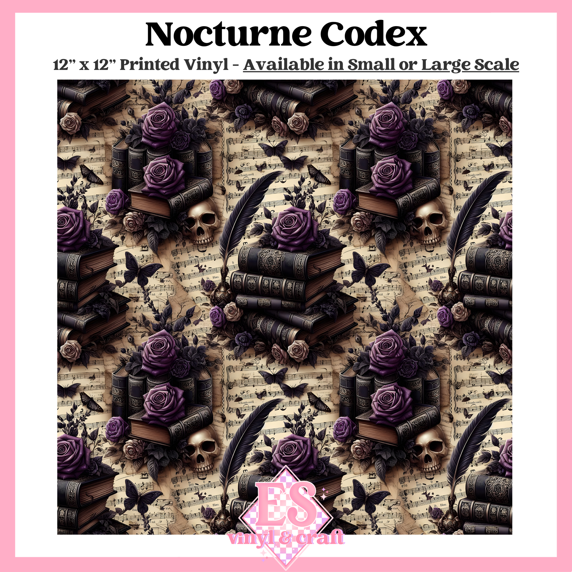Nocturne Codex - Small or Large Scale Options - 12" x 12" Sheet image 0