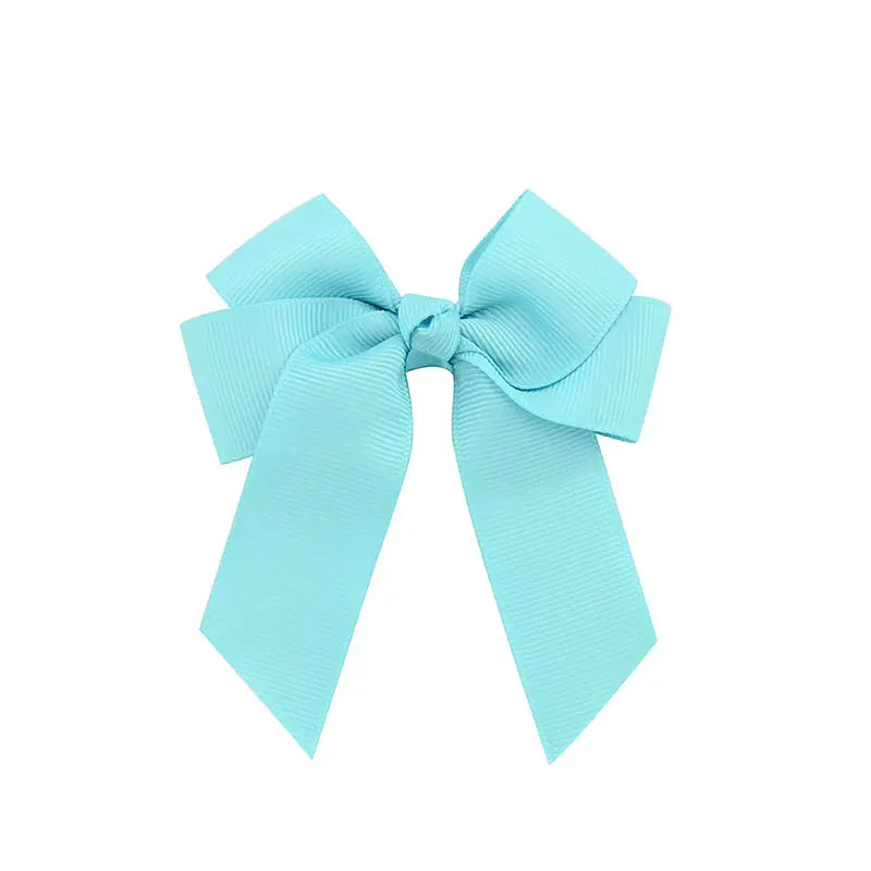 Hair Bow Clip 4" - Aqua image 0