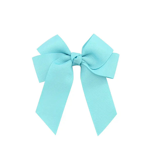 Hair Bow Clip 4" - Aqua image 0