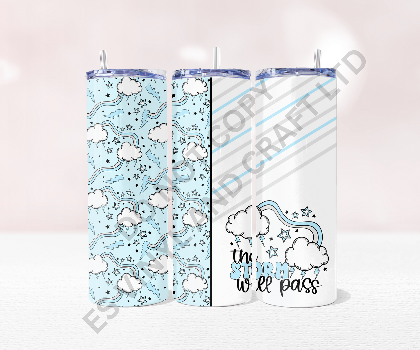 Storm Half and Half - Full 20oz Tumbler Sublimation Ready To Print image 0