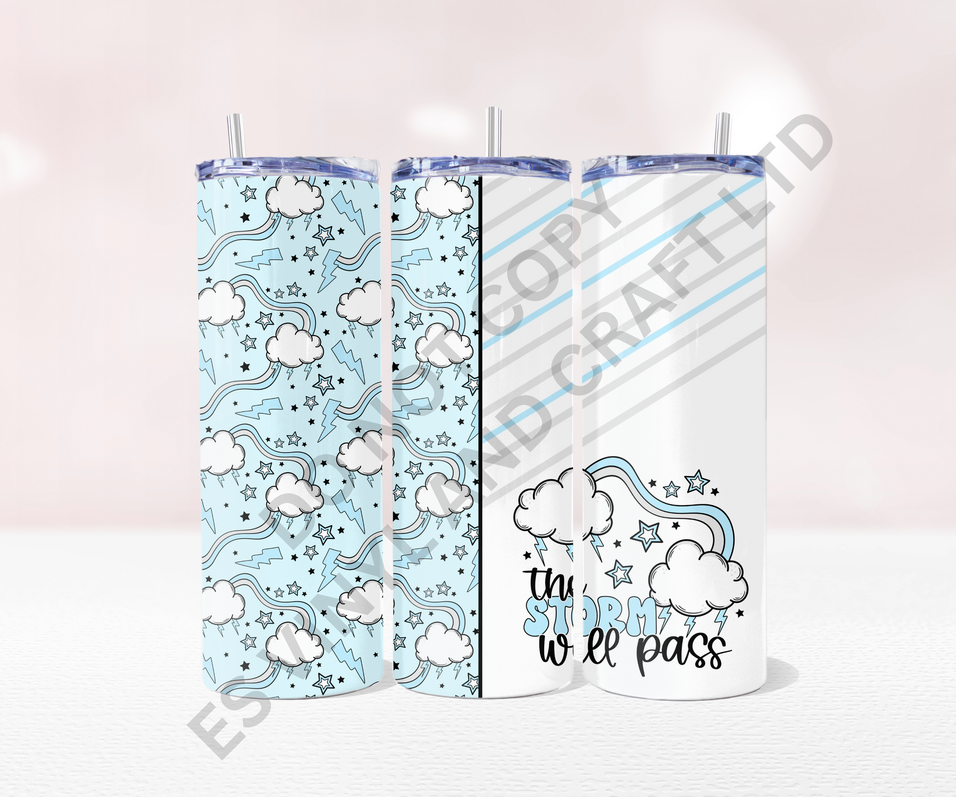 Storm Half and Half - Full 20oz Tumbler Sublimation Ready To Print image 0