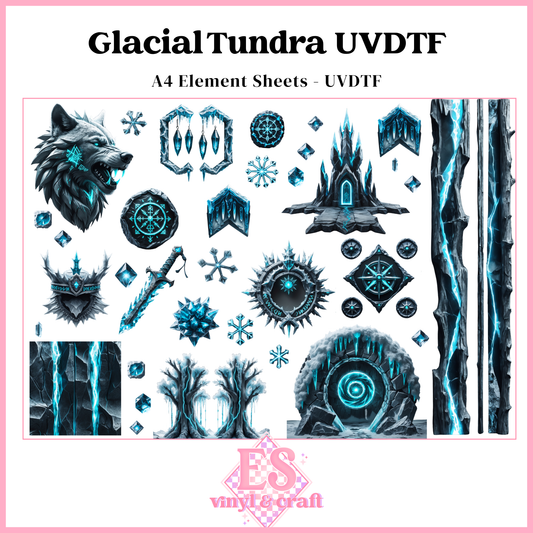 Glacial Tundra - UVDTF Element Sheet (A4 Sheet)