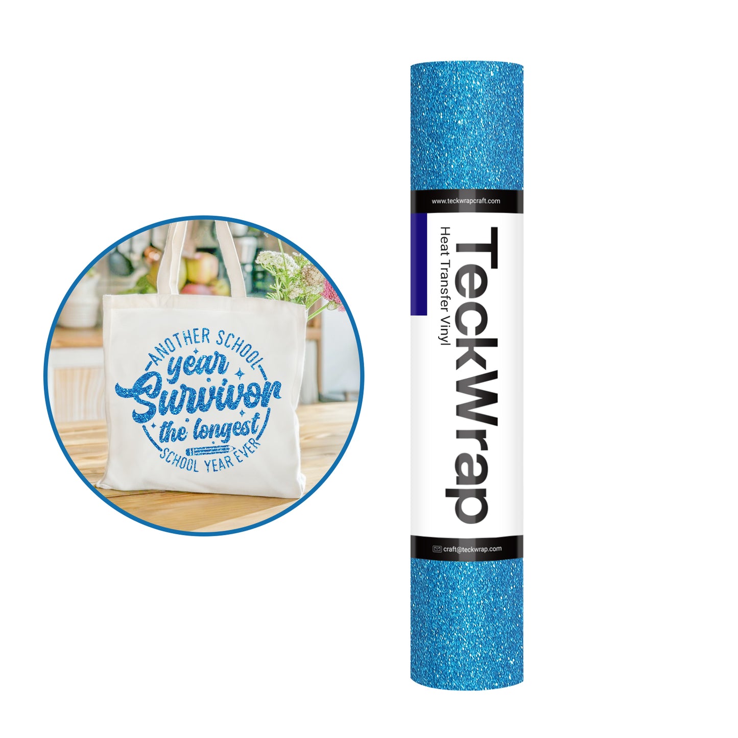 Teckwrap 10" Fancy Glitter Heat Transfer Vinyl