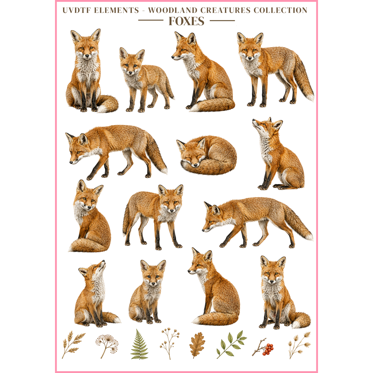 UVDTF Elements - Woodland Creatures