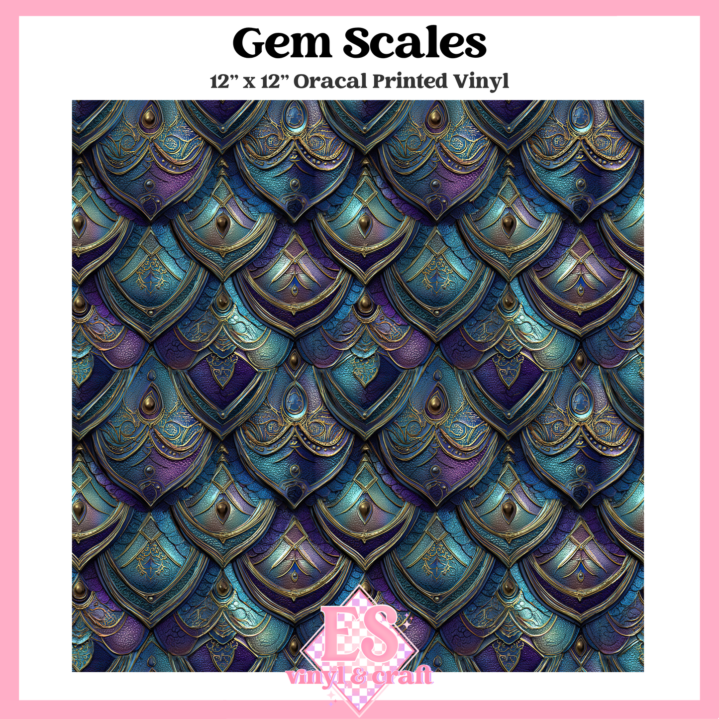 Prismatic Dragon Scale Collection - 12" x 12" Sheet (14 Different De image 2
