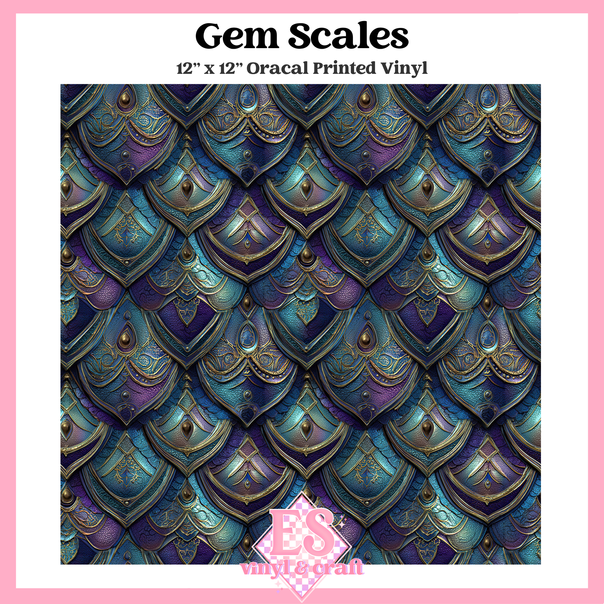 Prismatic Dragon Scale Collection - 12" x 12" Sheet (14 Different De image 2