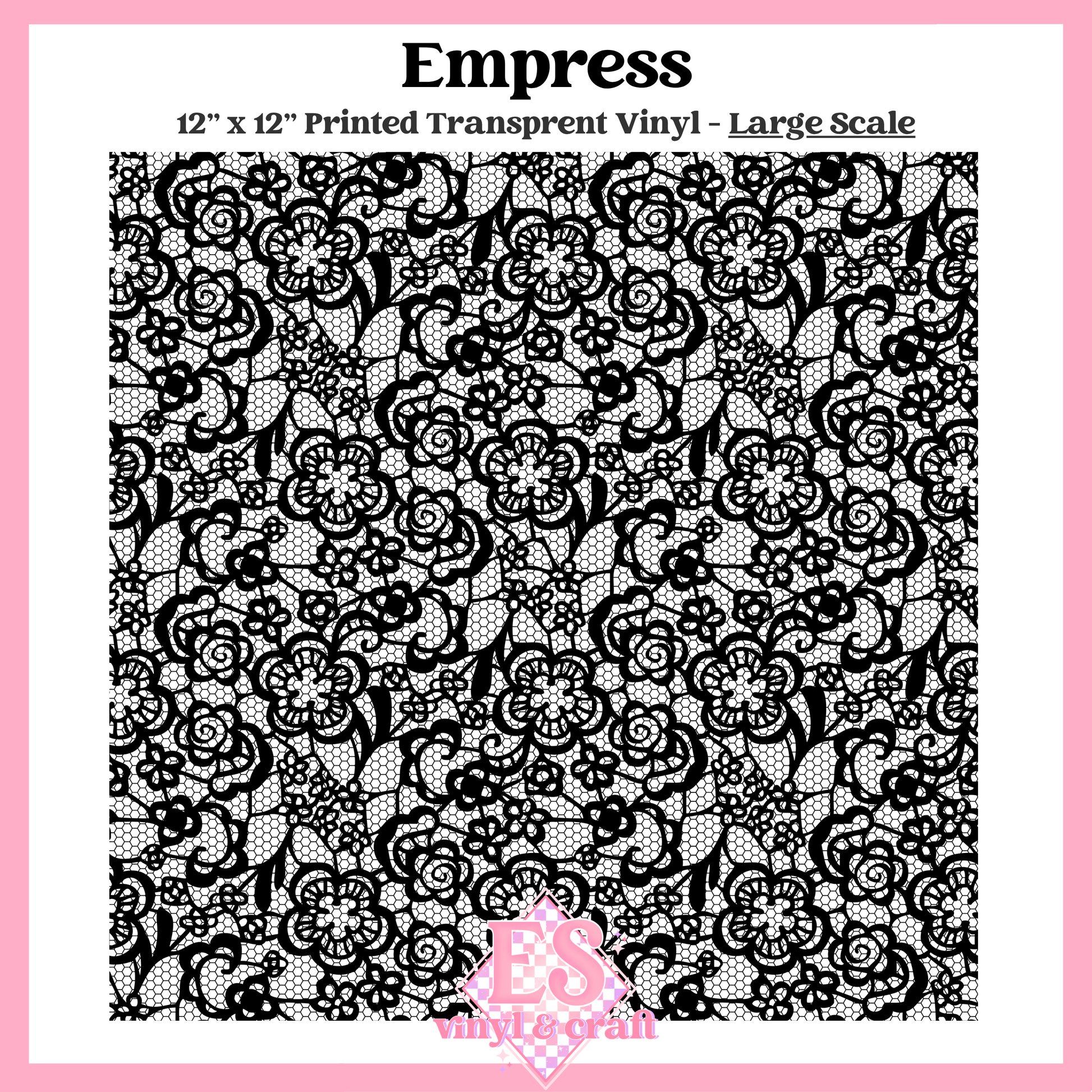 Empress Transparent - Small or Large Scale Options - 12" x 12" Shee image 2