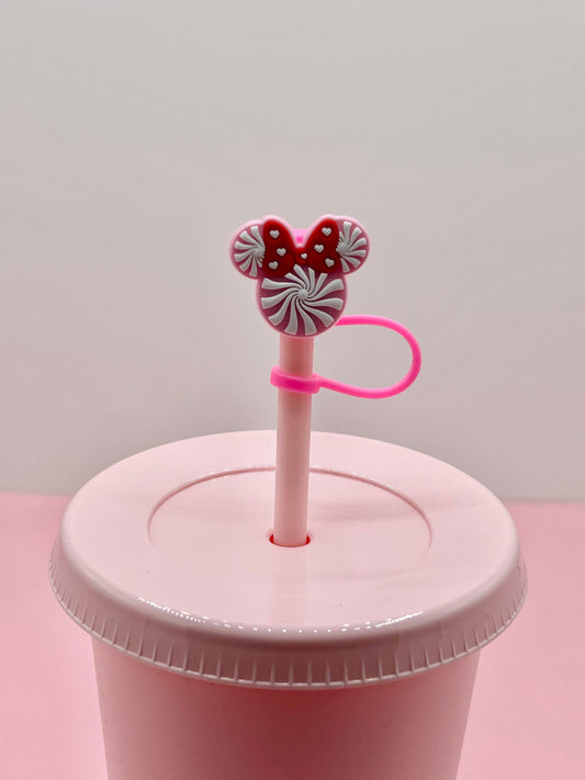 Straw Topper - Candy Swirl Mouse Ears image 0