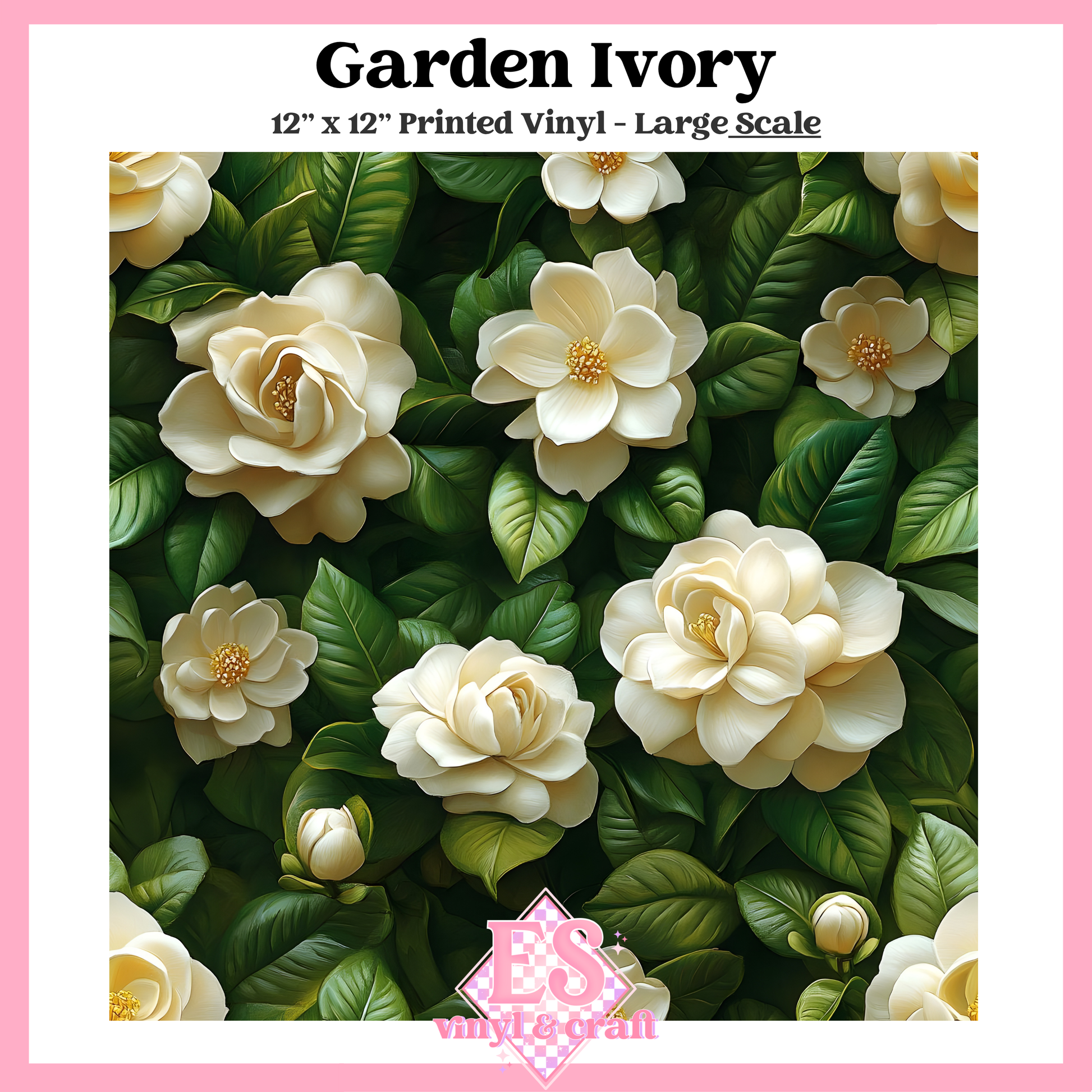 Garden Ivory - Small or Large Scale Options - 12" x 12" Sheet image 2