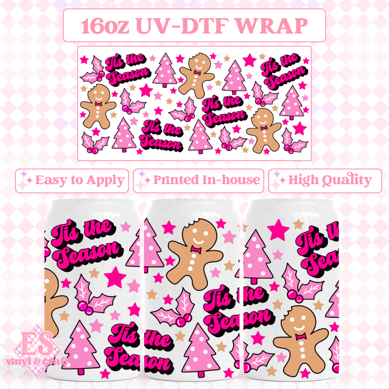 Tis The Season - UVDTF 16oz Libbey Can Wrap image 0