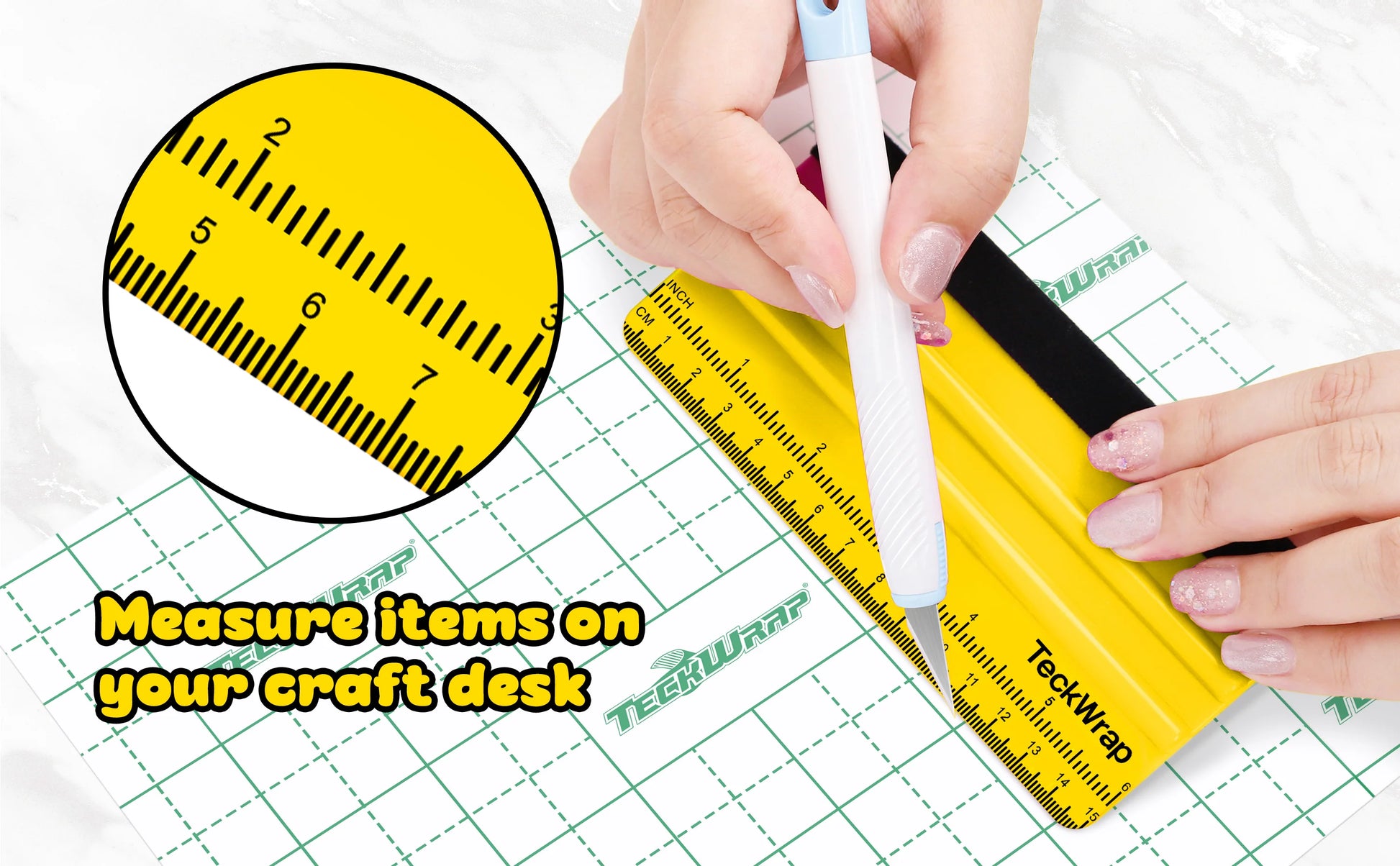 Teckwrap Yellow Pink Felt Squeegee image 3