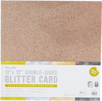 Dovecraft Essentials  12" x 12" Double Sided Glitter Bumper Pack Metallics image 3