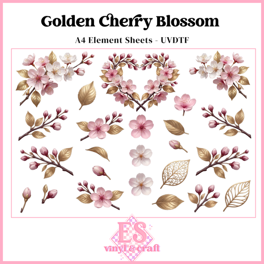 Golden Cherry Blossom - UVDTF Element Sheet