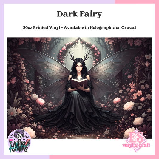 Dark Fairy - 20oz Printed Tumbler Self Adhesive Vinyl image 0
