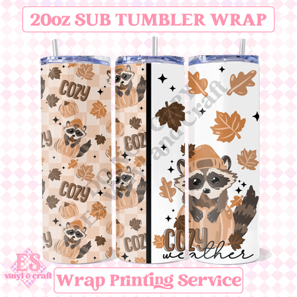 Cozy Weather - Full 20oz Tumbler Sublimation Print image 0
