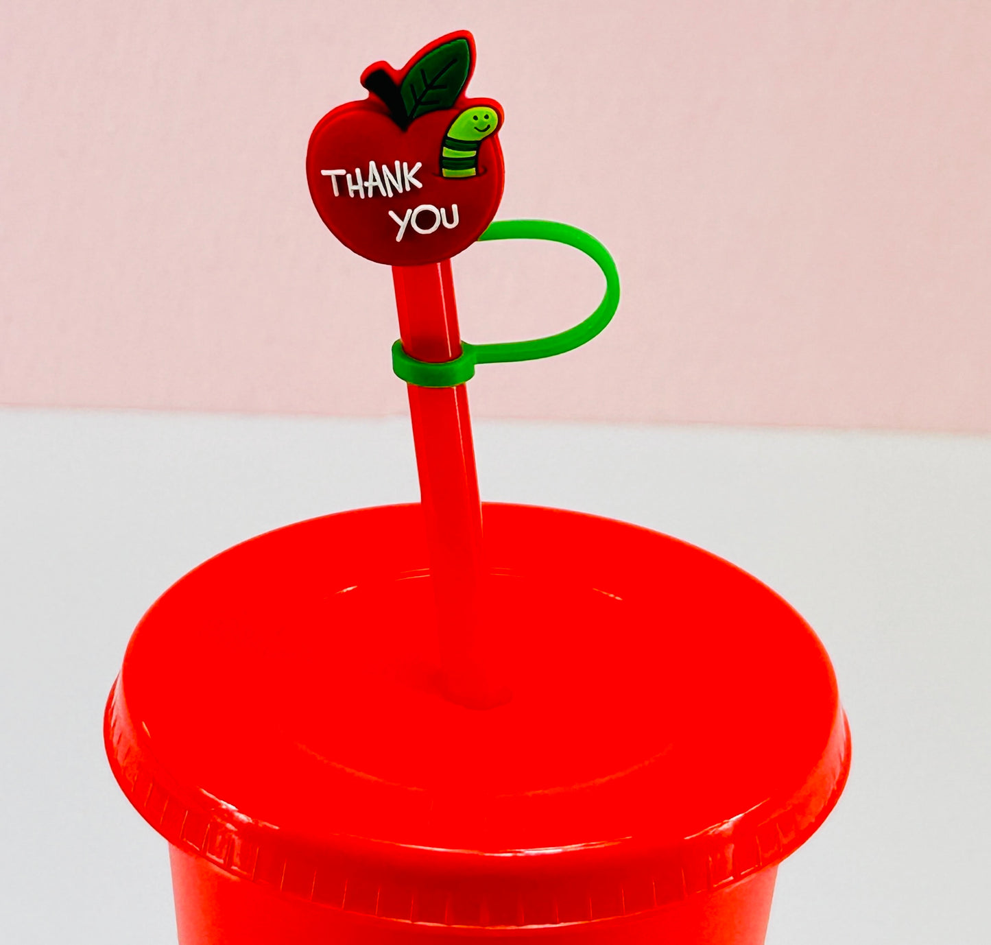 Apple Thank you - Straw Topper image 0