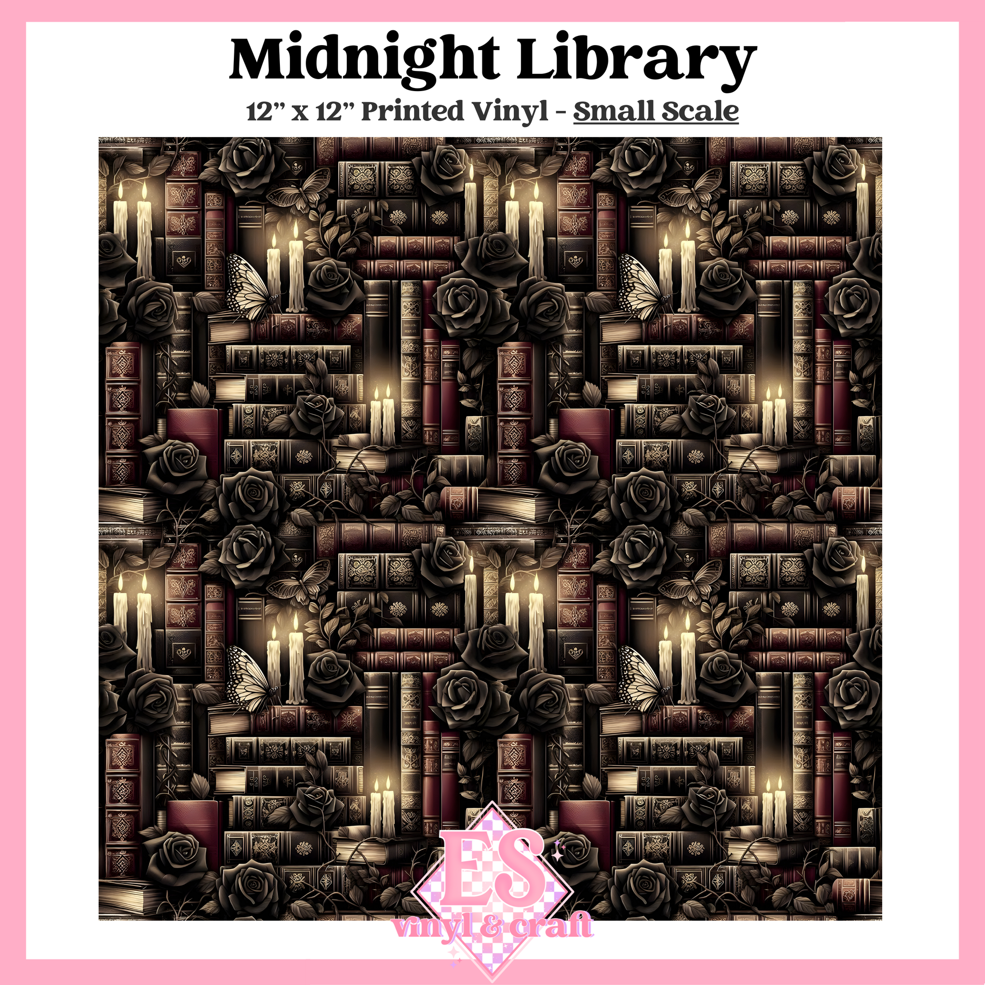 Midnight Library - Small or Large Scale Options - 12" x 12" Sheet image 1