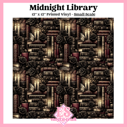 Midnight Library - Small or Large Scale Options - 12" x 12" Sheet image 1