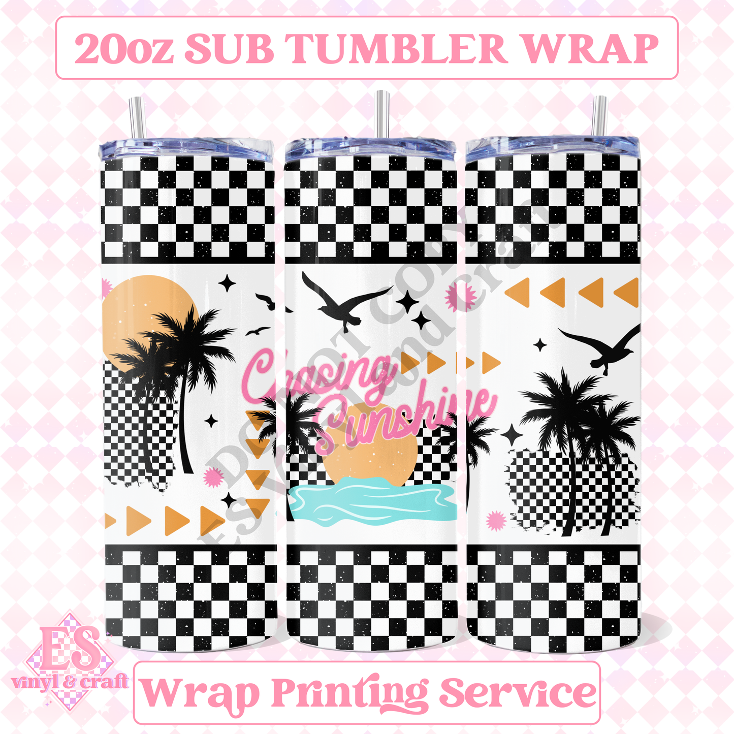 Chasing Sunshine - Full 20oz Tumbler Sublimation Print image 0