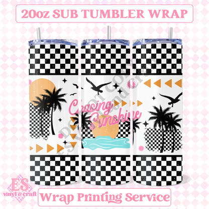 Chasing Sunshine - Full 20oz Tumbler Sublimation Print image 0