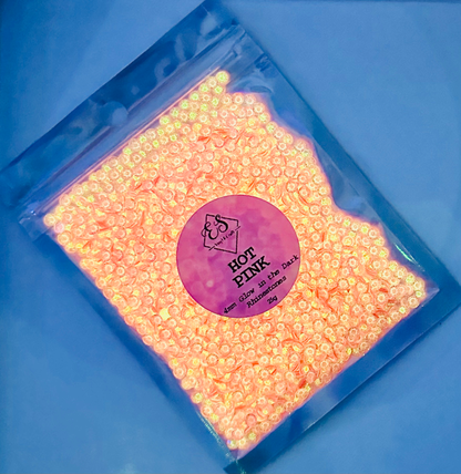 Hot Pink - Glow in the Dark Resin Rhinestones (3mm, 4mm & 5mm) image 3