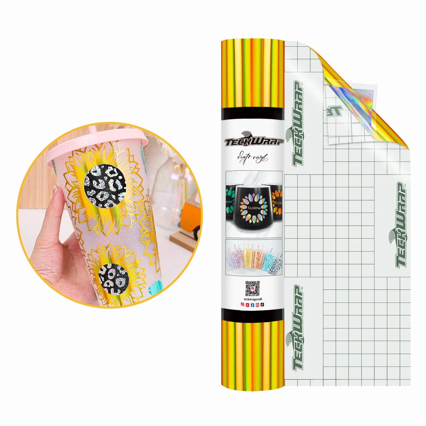 Holographic Glossy Rainbow Vinyl