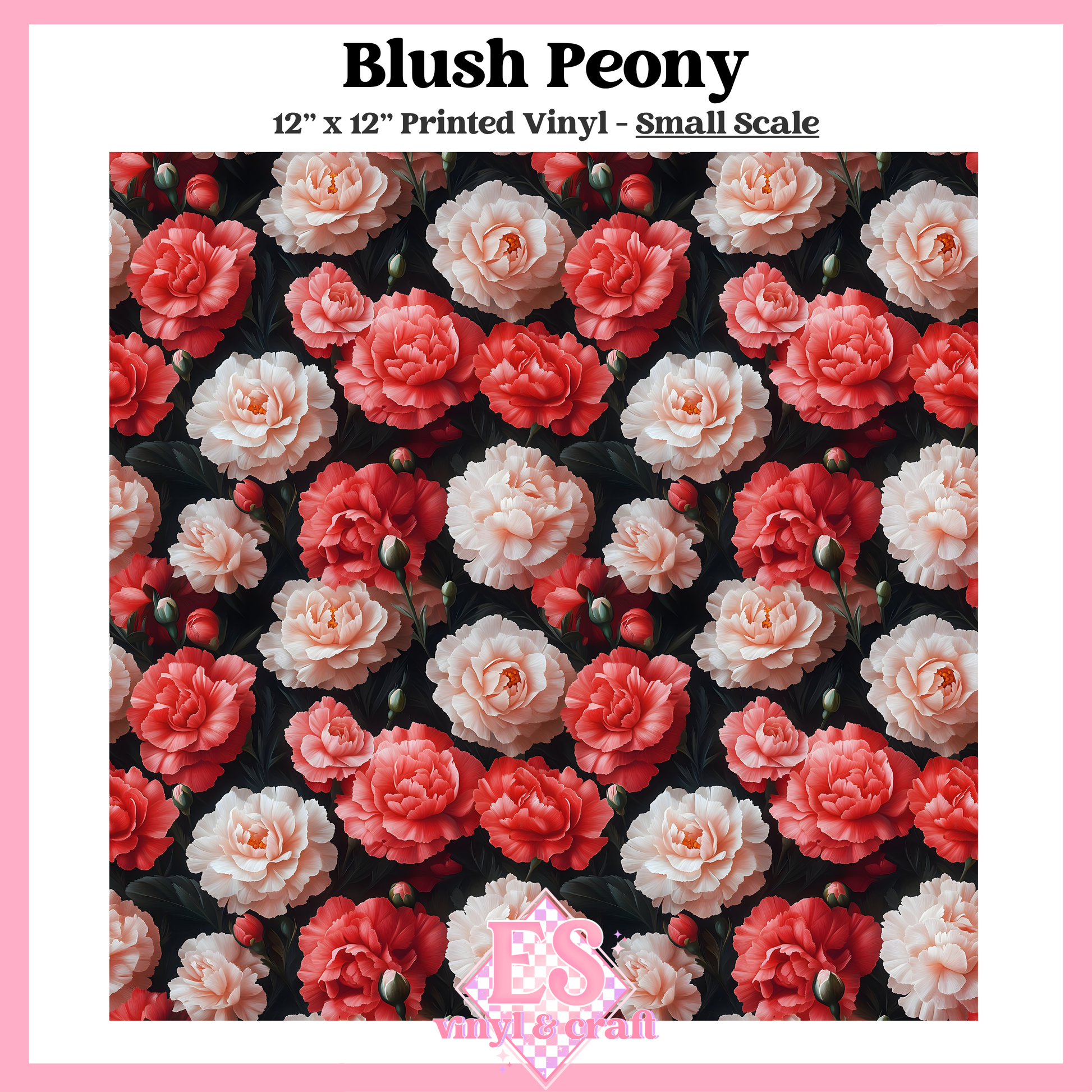 Blush Peony - Small or Large Scale Options - 12" x 12" Sheet image 1