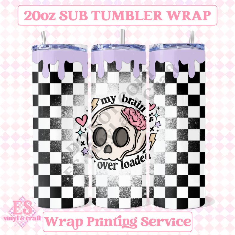 Overloaded - Full 20oz Tumbler Sublimation Ready Print image 0