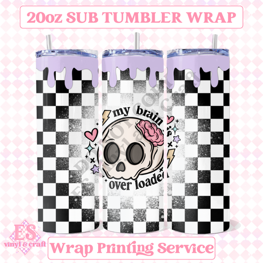 Overloaded - Full 20oz Tumbler Sublimation Ready Print image 0