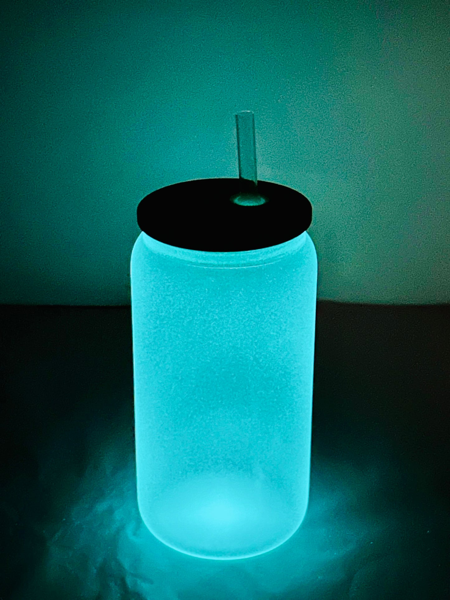 Glow in the Dark Sublimation Beer Can Glasses 16oz image 3