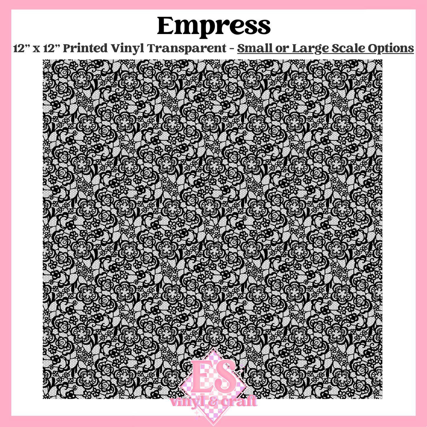 Empress Transparent - Small or Large Scale Options - 12" x 12" Shee image 0