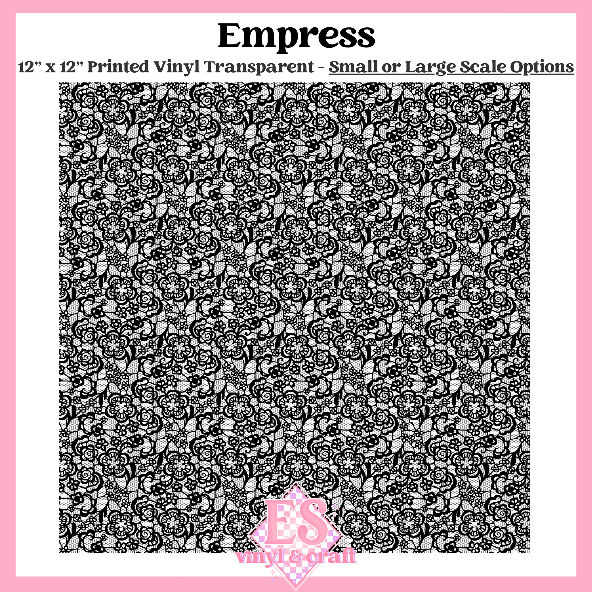 Empress Transparent - Small or Large Scale Options - 12" x 12" Shee image 0