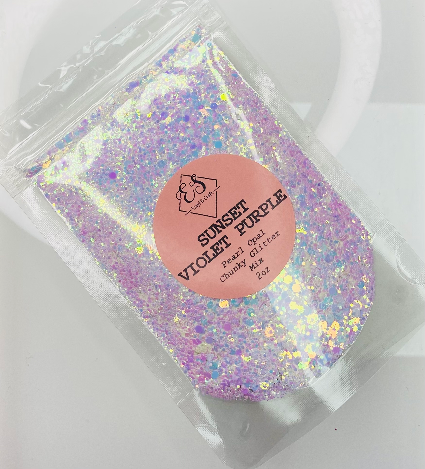 Sunset Violet Purple - Pearl Opal Chunky Glitter Mix image 0