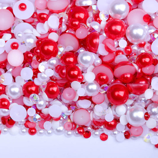 Candy Cane Lane - Pearl & Rhinestone Mix image 0